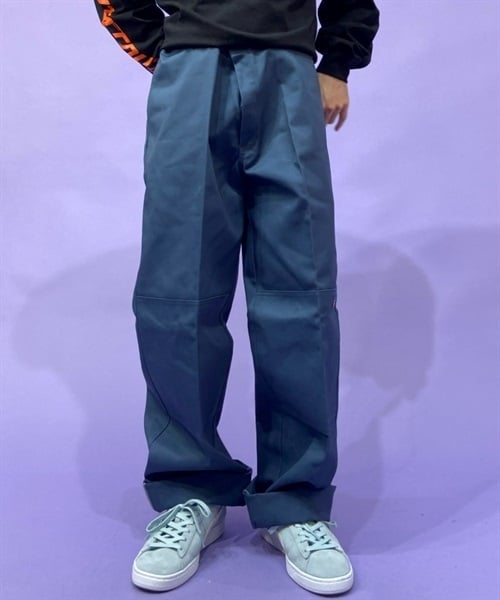 Q66【Dickies】ダブルニー極太パンツ【メンズ42インチ】黒