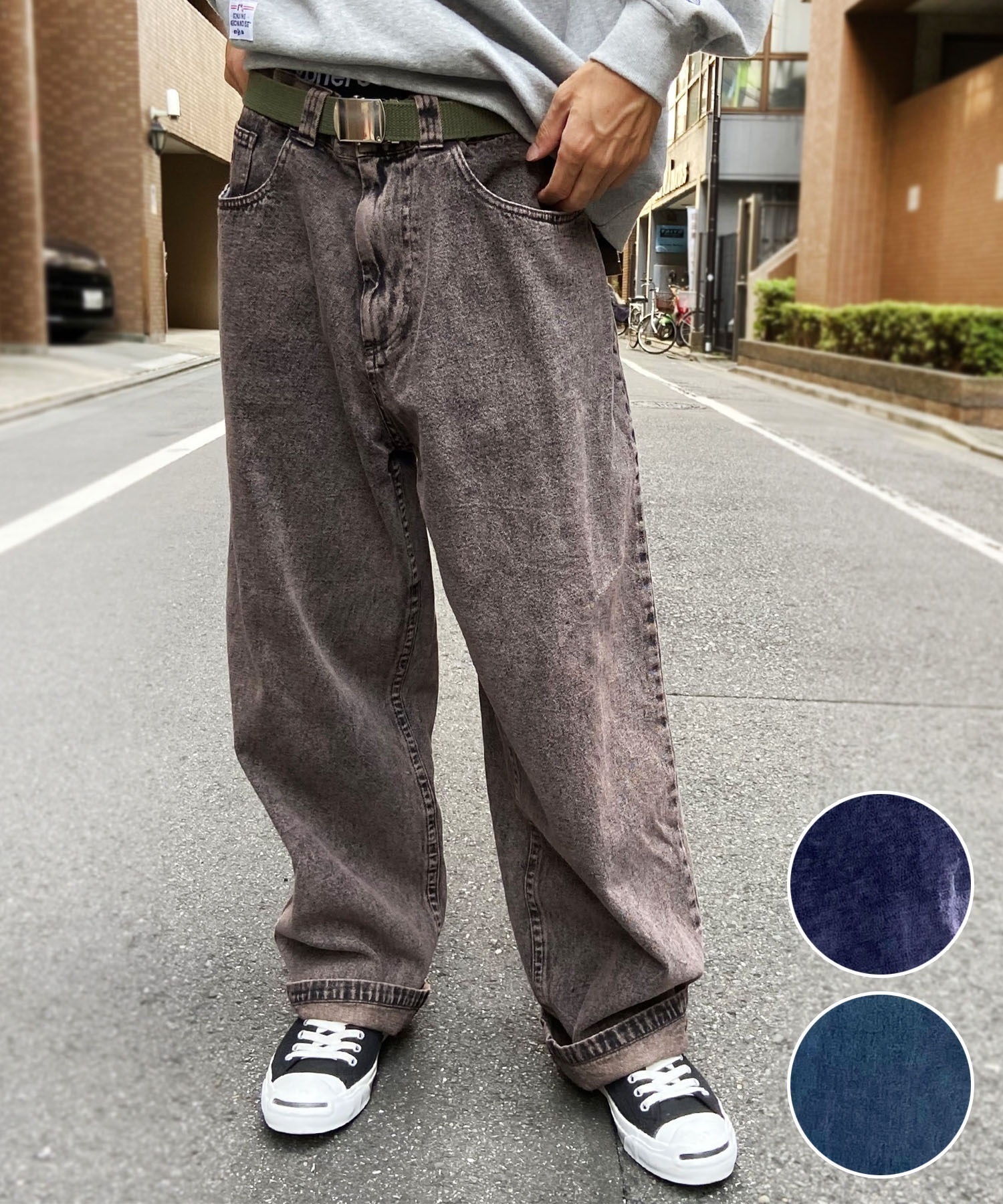 【ムラサキスポーツ限定】SANTACRUZ/サンタクルーズ Big Mouth Pigment Jeans メンズ ロングパンツ 502233501(BROWN-M)