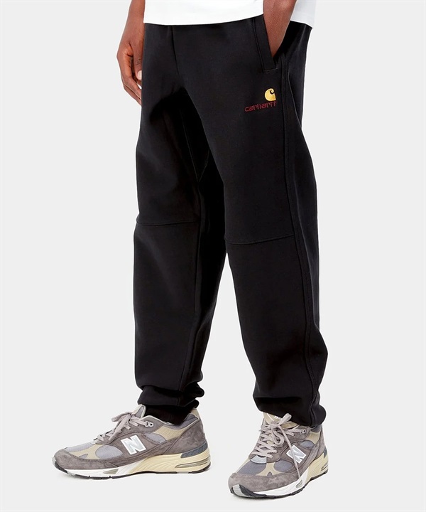 Carhartt/カーハート AMERICAN SCRIPT JOGGING PANT アメリカンスプリクト ジョギングパンツ メンズ スウェット 裏起毛 ブラック I027042