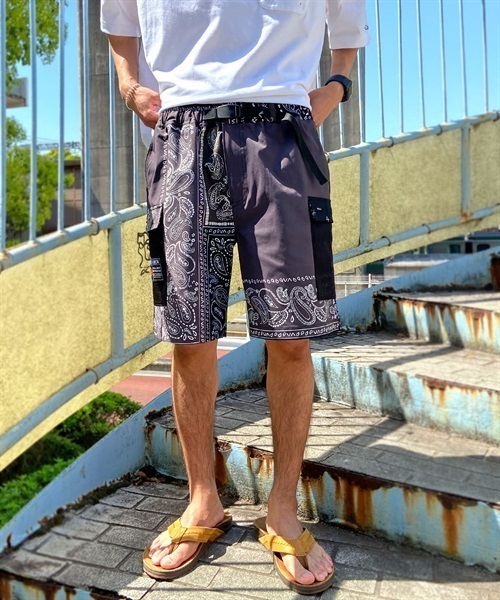 【クーポン対象】RVCA ルーカ BD041-690 メンズ ショートパンツ KK2 E2(BKWT-M)