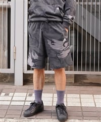 adidas アディダス メンズ スウェットパンツ ショートパンツ カモフラ柄 セットアップ対応 KNR02(BK/GY-M)