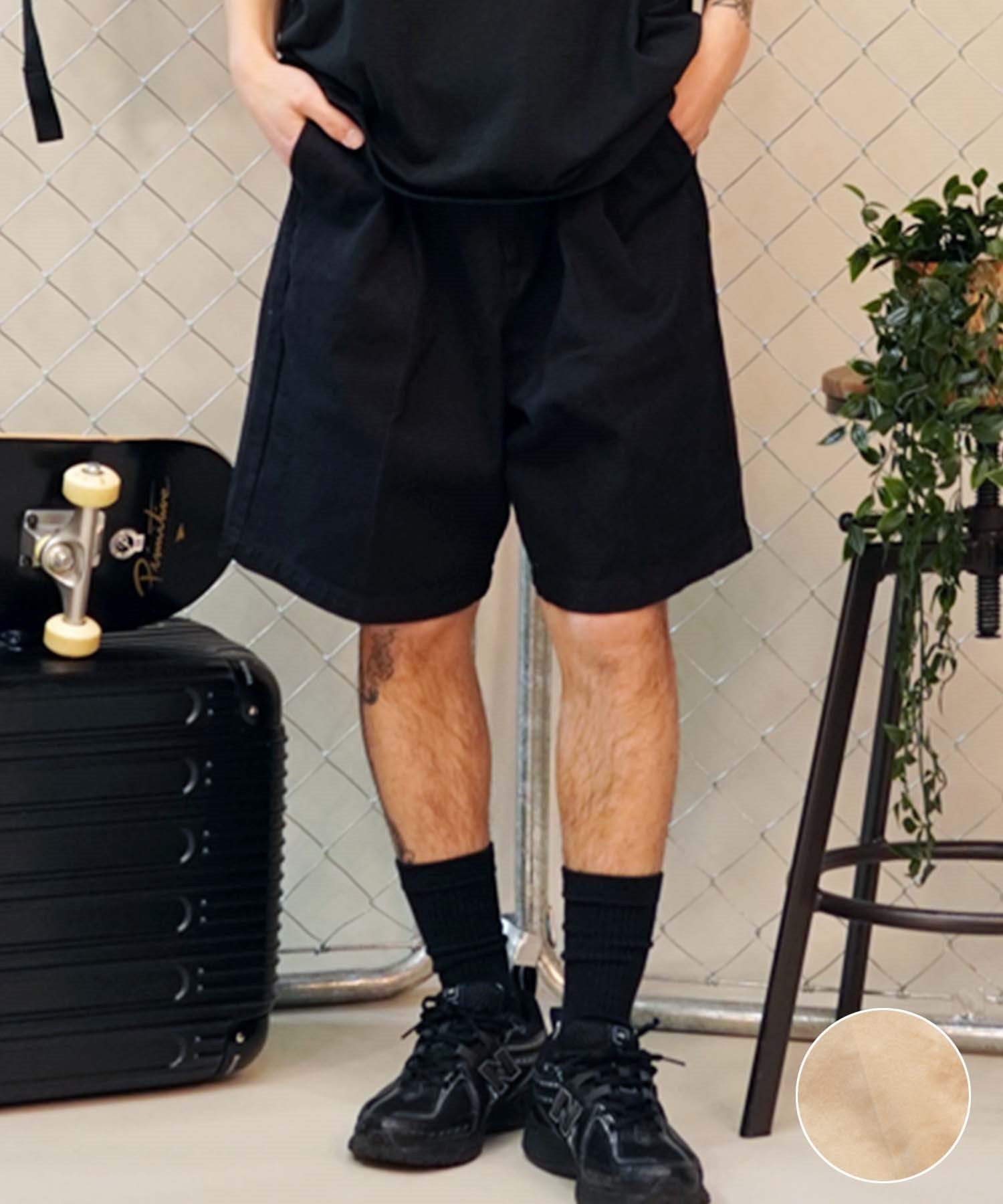 RVCA ルーカ ACE TUCK SHORTS メンズ ショーツ ショートパンツ ハーフパンツ BE041-636(BLK-S)