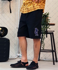 RVCA ルーカ メンズ ハーフパンツ ショートパンツ ワンポイント ロゴ セットアップ対応 BE041-637(BLK-S)