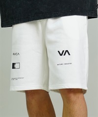 RVCA ルーカ メンズ ショーツ スウェット ロゴ BE04A-P60 ムラサキスポーツ限定(WHT-S)
