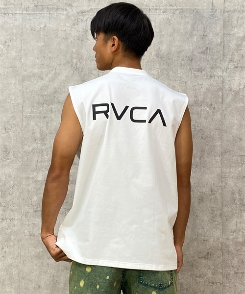 【クーポン対象】RVCA ルーカ BD041-856 メンズ ラッシュガード タンクトップ UVカット 水陸両用 ユーティリティ 速乾 バックプリント KK1 D23(WTBK-S)