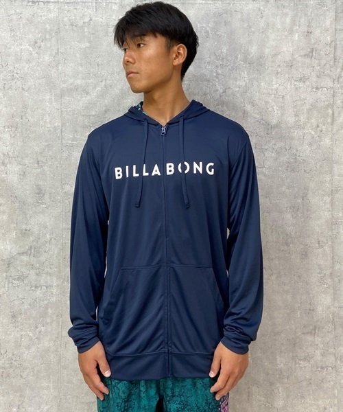 BILLABONG ビラボン BD011-854 メンズ ラッシュガード ジップアップパーカー 長袖 UVカット 水陸両用 ユーティリティ 吸水速乾 KX1 D23(NVWT-S)