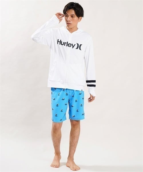 【マトメガイ対象】Hurley ハーレー MRG2310036 メンズ ラッシュガード 長袖 ジップアップパーカー UVカット 水陸両用 ユーティリティ KX1 E5(BK-S)