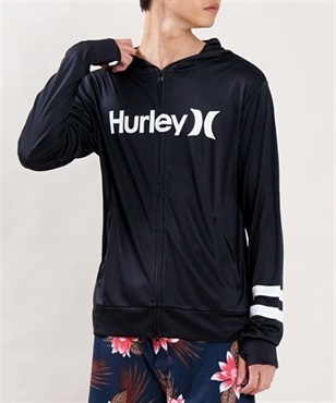 【マトメガイ対象】Hurley ハーレー MRG2310036 メンズ ラッシュガード 長袖 ジップアップパーカー UVカット 水陸両用 ユーティリティ KX1 E5