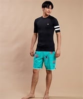 Hurley ハーレー メンズ ラッシュガード 半袖 UVカット 吸汗速乾 サーフィン  MRG2310038(BKRD-M)