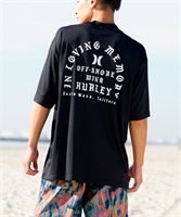 Hurley ハーレー PHANTOM 23S01MRG05 メンズ ラッシュガード 半袖 UVカット モックネック ラッシュTシャツ 水陸両用 ユーティリティ KX2 E25(BK-M)