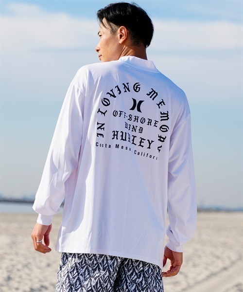 Hurley ハーレー 23S01MRG06 メンズ ラッシュガード 長袖 UVカット モックネック ラッシュロンT 水陸両用 ユーティリティ KX2 E25(WT-M)