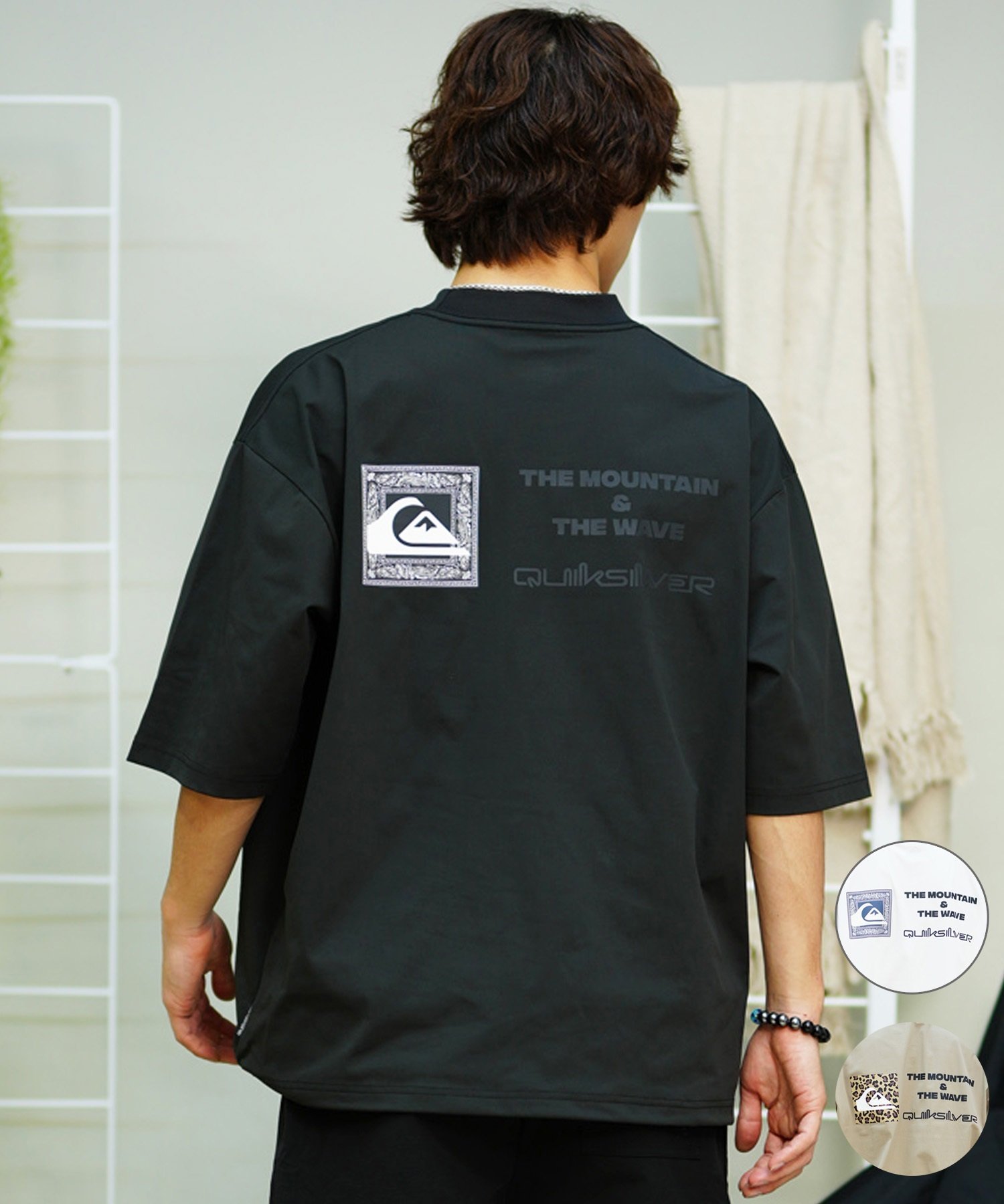 QUIKSILVER クイックシルバー メンズ ラッシュガード Tシャツ 半袖 水着 UVカット QLY241633M ムラサキスポーツ限定(KHA-M)