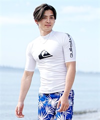 【マトメガイ対象】QUIKSILVER クイックシルバー メンズ ラッシュガード 半袖 Tシャツ 水着 UVカット ALL TIME SR QLY241022