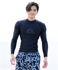 【マトメガイ対象】QUIKSILVER クイックシルバー メンズ ラッシュガード 長袖 Tシャツ ロンT 水着 UVカット ALL TIME LR QLY241021