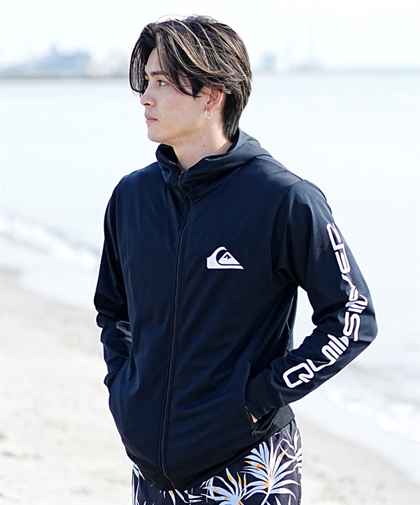 QUIKSILVER クイックシルバー メンズ ラッシュガード ジップアップ パーカー 長袖 水着 UVカット FRONT OMNI ZIP HOODIE QLY241032