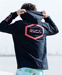 【マトメガイ対象】RVCA ルーカ メンズ ラッシュガード ユーティリティ 水陸両用パーカー フルジップパーカー BE041-800(BBR-S)