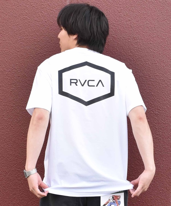 【ムラサキスポーツ限定】  RVCA ルーカ HEX SURF SS メンズ ラッシュガード 半袖 Tシャツ 水陸両用 ユーティリティ BE041-P81