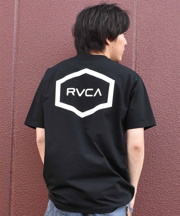 RVCA ルーカ HEX SURF SS メンズ ラッシュガード 半袖 Tシャツ 水陸両用 ユーティリティ ムラサキスポーツ限定 BE041-P81