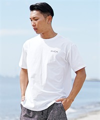 【マトメガイ対象】RVCA ルーカ メンズ ラッシュガード 半袖 Tシャツ ユーティリティ 水陸両用 バックプリント BE041-802(WHT-S)