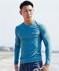 RVCA ルーカ メンズ ラッシュガード 水着 長袖 ブランドロゴ UVカット BE041-862(GPA0-S)