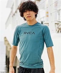 RVCA ルーカ メンズ ラッシュガード 水着 半袖 吸水速乾 ブランドロゴ UVカット BE041-863(GPA0-S)