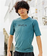 【マトメガイ対象】RVCA ルーカ メンズ ラッシュガード 水着 半袖 吸水速乾 ブランドロゴ UVカット BE041-863