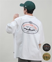 POLER ポーラー メンズ ラッシュガード Tシャツ 半袖 ロゴ バックプリント 水陸両用 ユーティリティ UVカット 249MCV0022 ムラサキスポーツ限定(OLV-M)