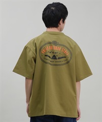POLER ポーラー メンズ ラッシュガード Tシャツ 半袖 ロゴ バックプリント 水陸両用 ユーティリティ UVカット 249MCV0022 ムラサキスポーツ限定(OLV-M)