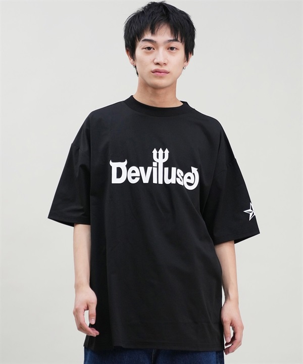 DEVILUSE デビルユース メンズ ラッシュガード 半袖 Tシャツ オーバーサイズ 水陸両用 ムラサキスポーツ限定 243OO1ST301DU