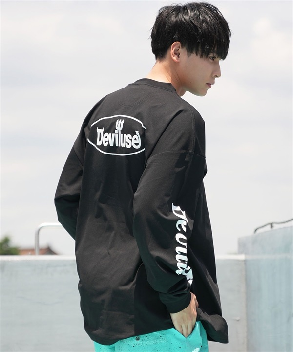 DEVILUSE デビルユース メンズ ラッシュガード 長袖 Tシャツ オーバーサイズ 水陸両用 ムラサキスポーツ限定 243OO1LT089DU