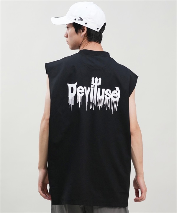 DEVILUSE デビルユース メンズ ラッシュガード ノースリーブ タンクトップ 水陸両用 ムラサキスポーツ限定 243OO1ST305DU