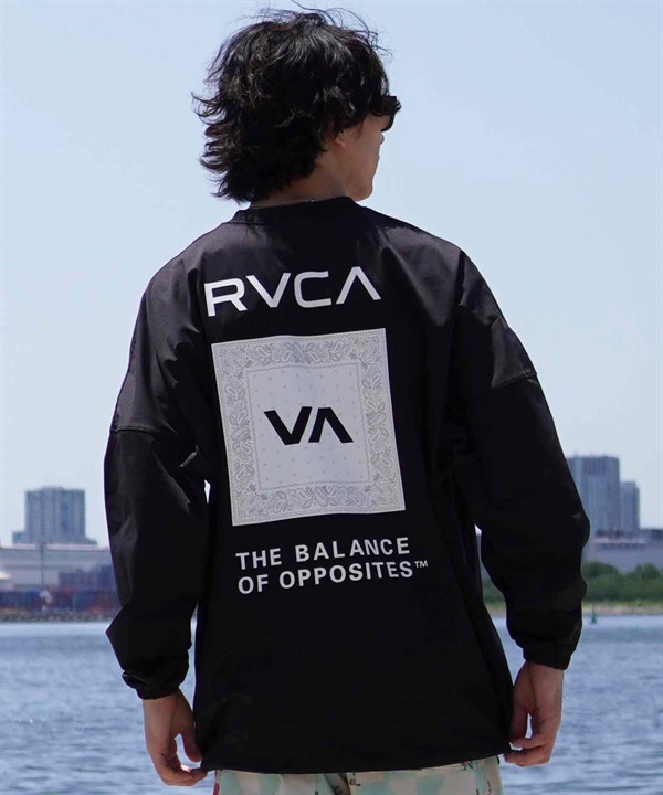 【クーポン対象】RVCA ルーカ メンズ ラッシュガード 長袖 Tシャツ バックプリント 裾ドローコード ドロスト 水陸両用 BE04A-P06