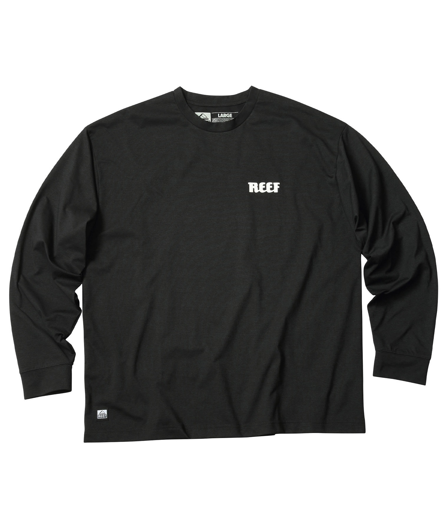 REEF リーフ メンズ 長袖 Tシャツ ラッシュガード 水陸両用 ユーティリティ UVケア ワンポイント RFTEM2320(BLK-M)