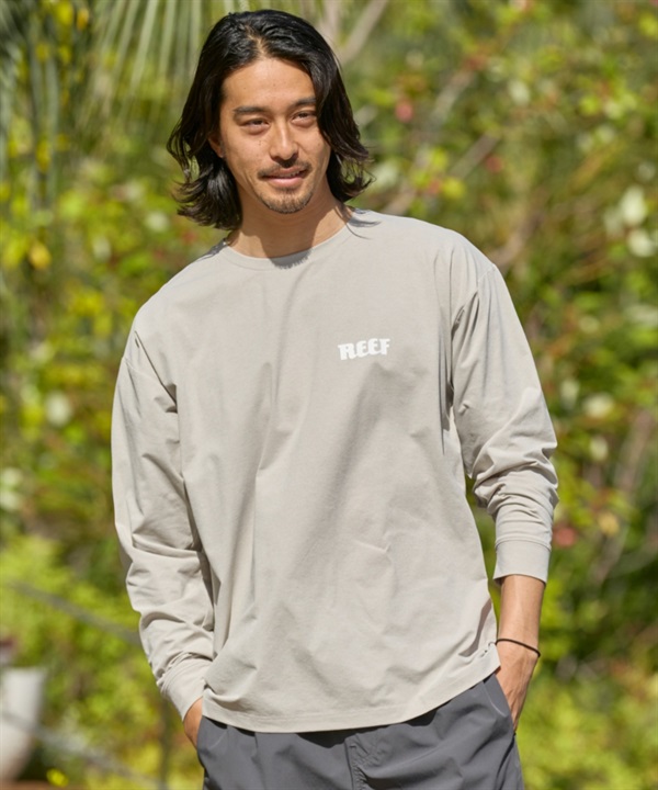 REEF リーフ メンズ 長袖 Tシャツ ラッシュガード 水陸両用 ユーティリティ UVケア ワンポイント RFTEM2320