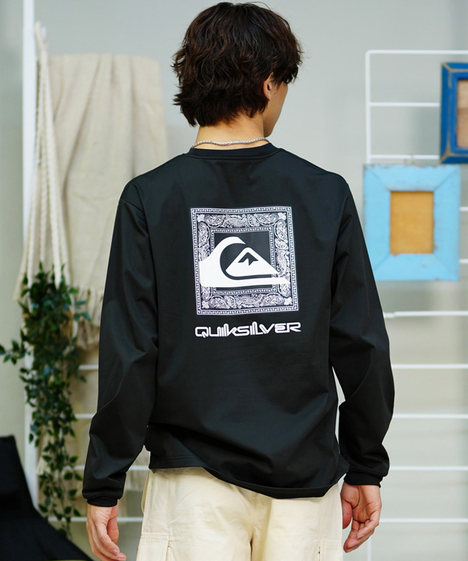 【マトメガイ対象】QUIKSILVER クイックシルバー UT/LSLTD QLY241635M メンズ ラッシュガード(BLK1-M)