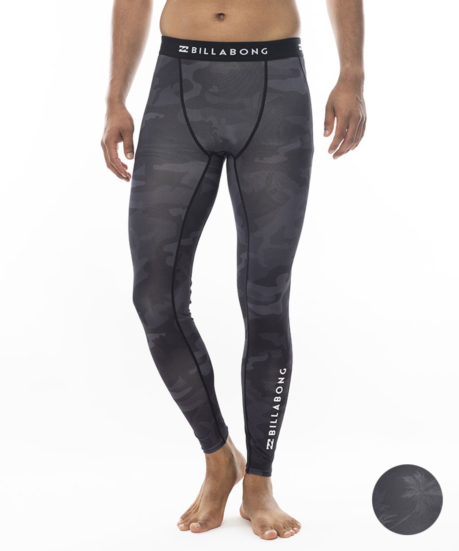 BILLABONG ビラボン メンズ レギンス サーフインナー アンダーウェア LEGGINGS 水着 UVカット 総柄 BE011-494(NGT-M)