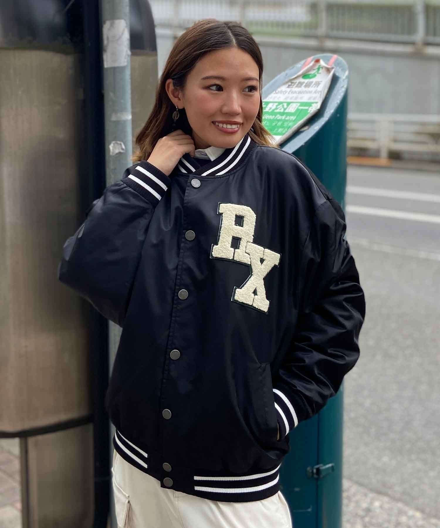 ROXY/ロキシー レディース ジャケット スタジャン オーバーサイズ バックプリント RJK234601T(BLK-M)