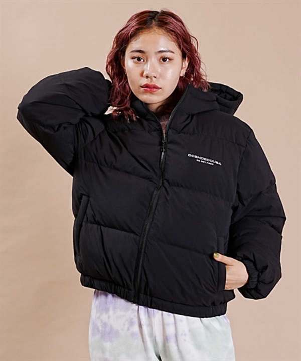 DC/ディーシー 23 WS PADDED HOODED JACKET23 レディース パデッド フーデッド ジャケット ビックシルエット 撥水 ワンポイント LJK234320