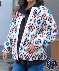OP/オーピー 柄ボア×キルティング リバーシブル レディース ジャケット 553211(IVO-M)