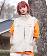 THRASHER スラッシャー レディース スタンドカラーベスト フェルト