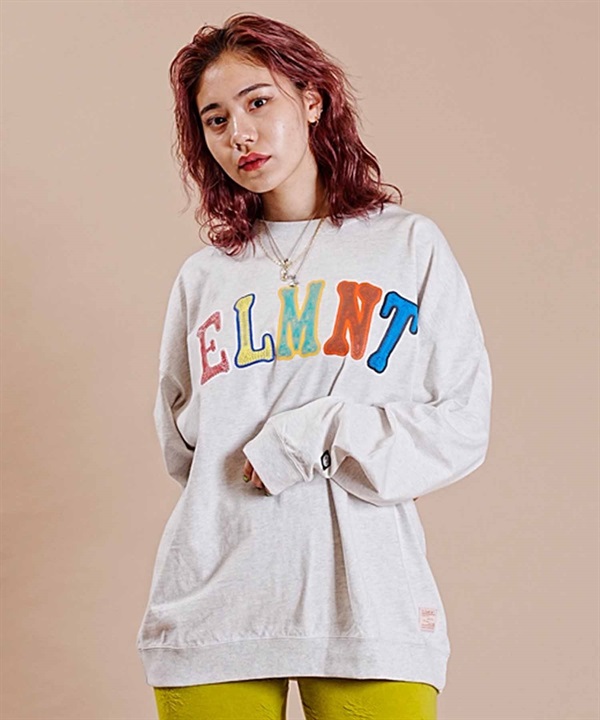 ELEMENT/エレメント RIBED LS WOMEN レディース スウェット トレーナー BD024-083