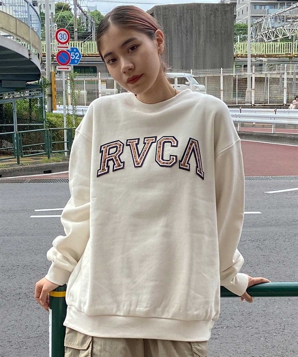 RVCA/ルーカ レディース トレーナー スウェット レオパード柄 ビッグサイズ BD044-150