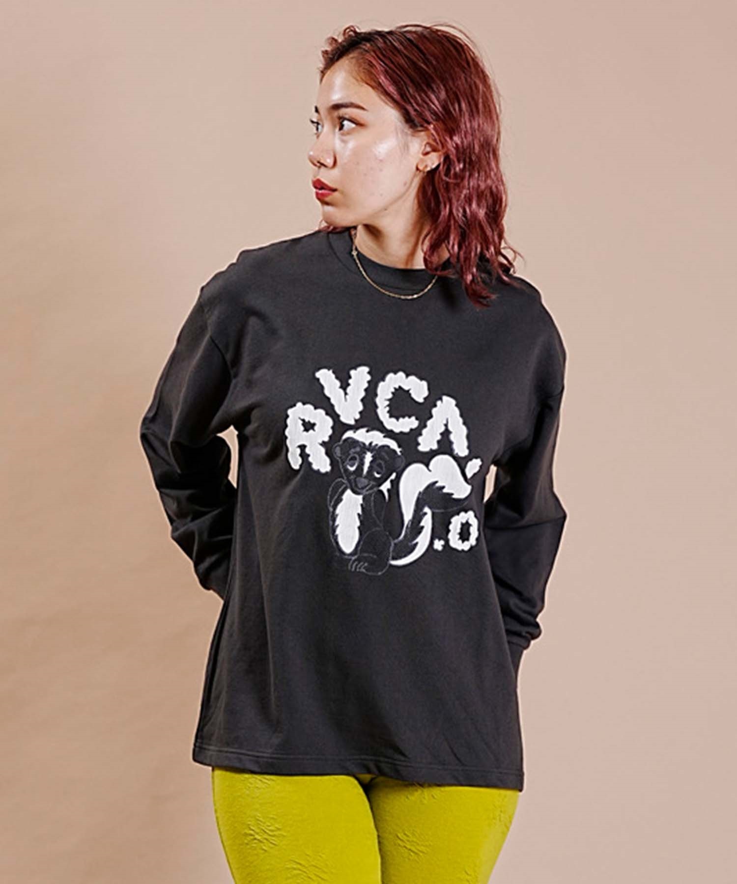 RVCA/ルーカ レディース スウェット キャラクター ルーズシルエット 中厚手 BD044-028(PTK-M)