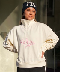 ALOHA PEOPLE/アロハピープル レディース トレーナー ハーフジップ 薄手 APSS2406(OFF-M)