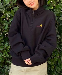 Carhartt/カーハート HALF ZIP AMERICAN SCRIPT SWEAT レディース スウェット ハーフジップ I032329