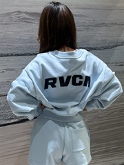 RVCA ルーカ V NECK SWEAT TOP レディース Vネック スウェット トレーナー クロップド丈 セットアップ対応 BE043-001