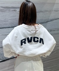 RVCA ルーカ V NECK SWEAT TOP レディース Vネック スウェット トレーナー クロップド丈 セットアップ対応 BE043-001(CLO-M)