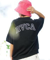 【クーポン対象】RVCA ルーカ ARCH RVCA SWEAT レディース 半袖 スウェット S S BE04C-211(BLK-S)