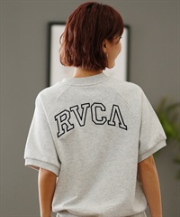 【クーポン対象】RVCA ルーカ ARCH RVCA SWEAT レディース 半袖 スウェット S S BE04C-211(GRY-S)