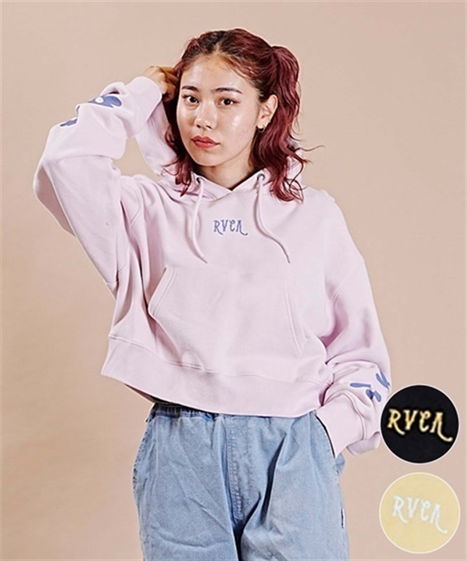 RVCA/ルーカ DAISY CROPPED HOODIE スウェット パーカー ショート丈 BD044-159(MDP0-S)